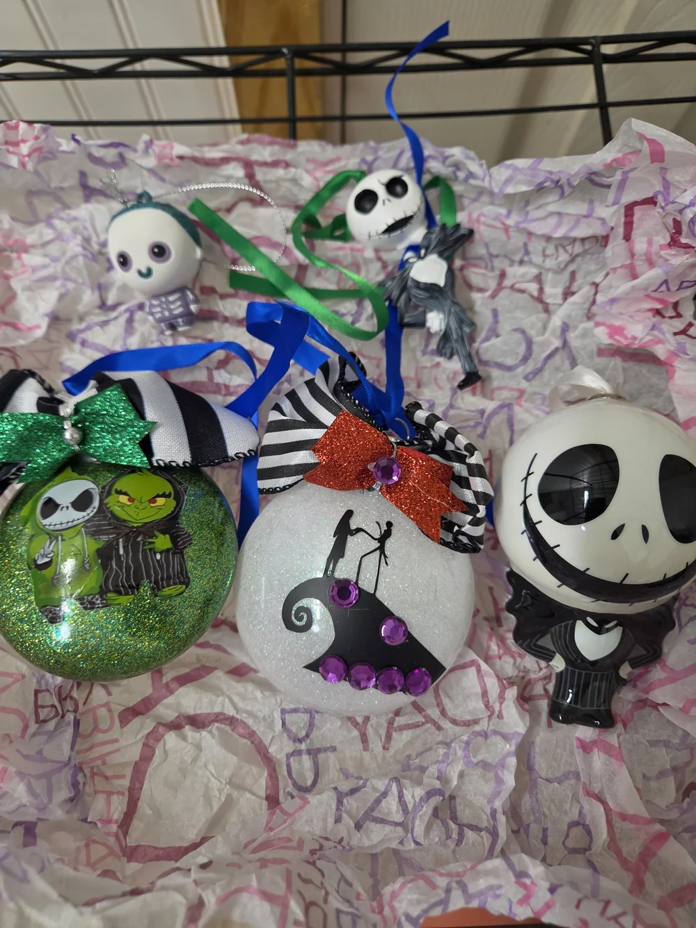 Jack Skellington, Barrel Ornament Accessory - White & Black